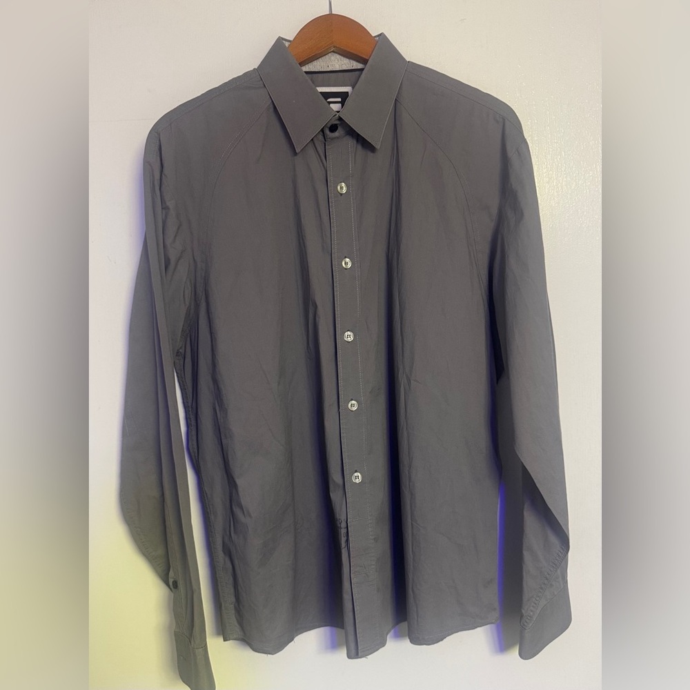 G-STAR RAW Grey Button Down Sz XL